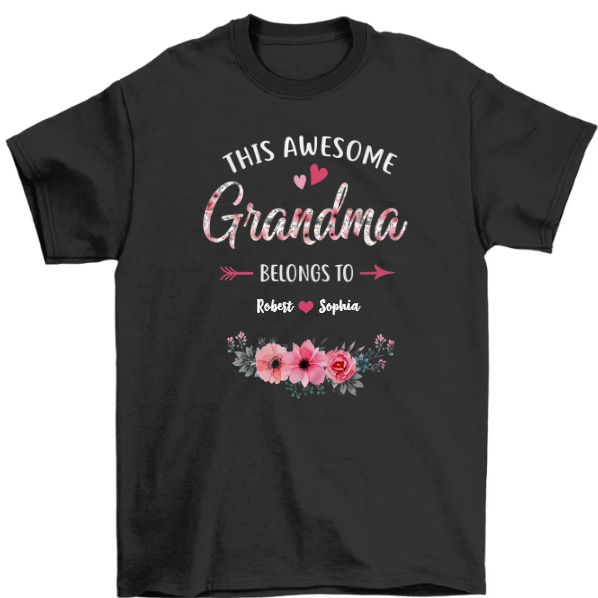 This Awesome Neena Belongs To Them – Personalized Mother's Day T-Shirt