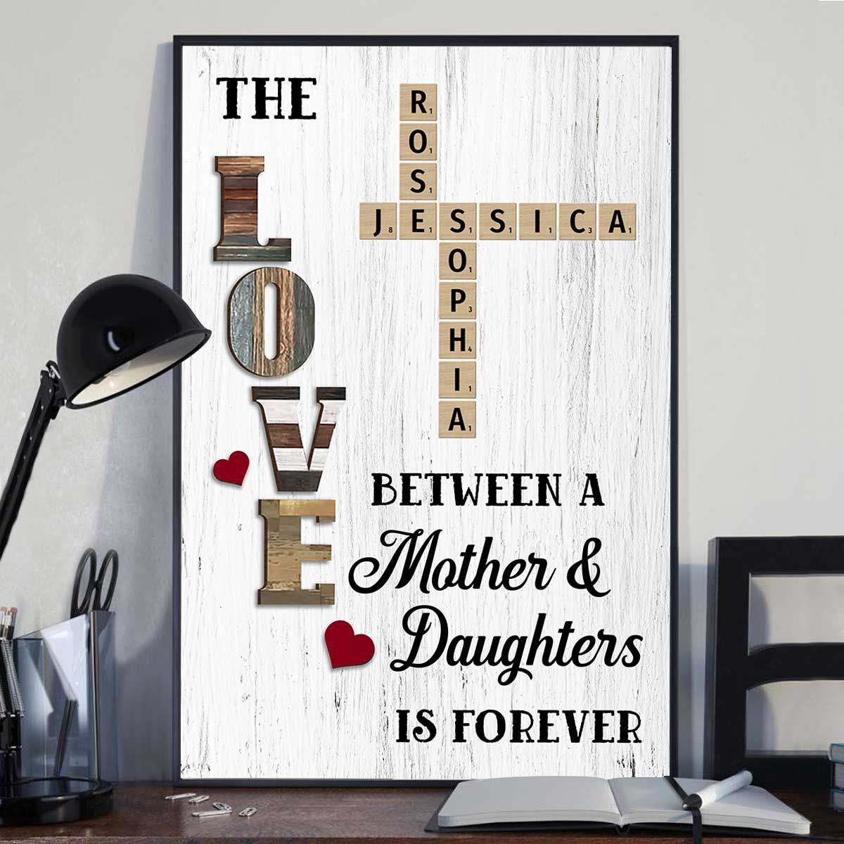 The Love Between Family Crossword Puzzle Art Personalized Poster