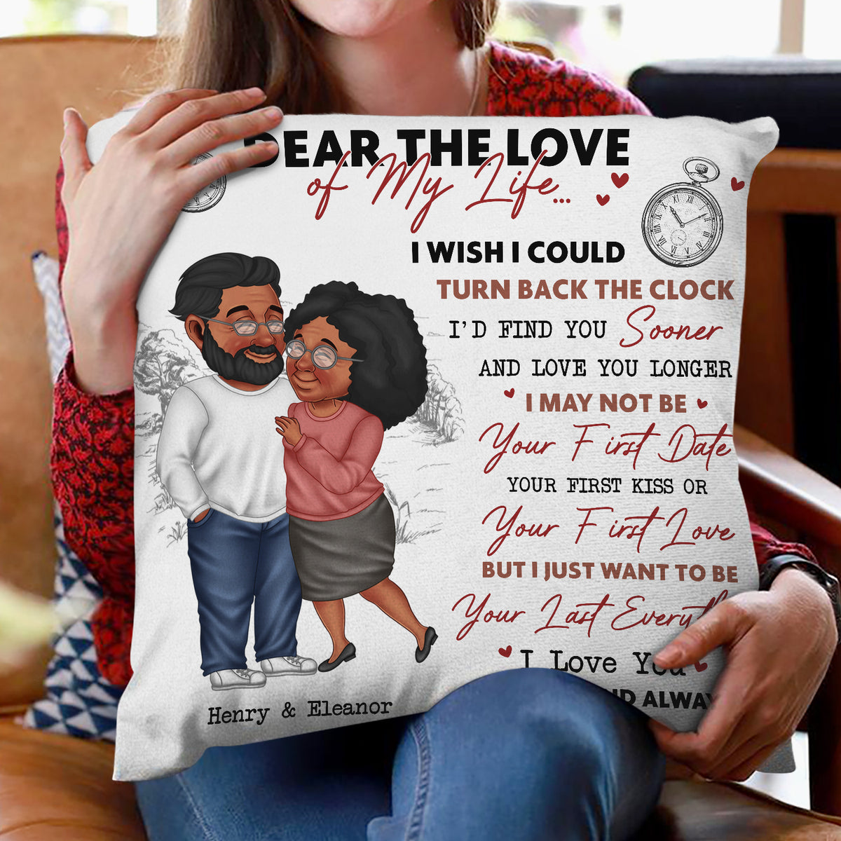 I Wish I Could Turn Back The Clock - Gift For Couples - Personalized Pillow