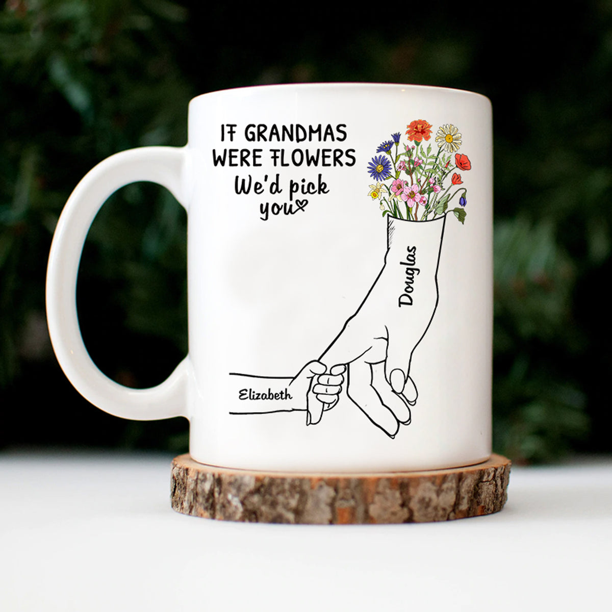 If Grandmas Were Flowers - Gift For Grandma - Personalized Mug