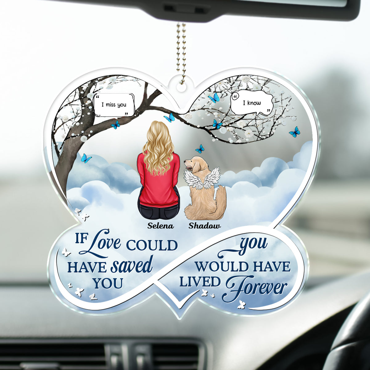 If Love Could Have Saved You -Personalized Acrylic Car Hanger 2 Test Product