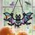 Grandma Spooky Bat Personalized Window Hanging Suncatcher Ornament, Halloween Decor