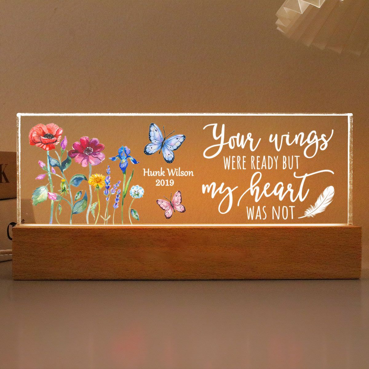 Those We Love Don't Go Away Family Loss Memorial Personalized LED Night Light, Sympathy Christmas Gift, Mom Grandma Dad Grandpa