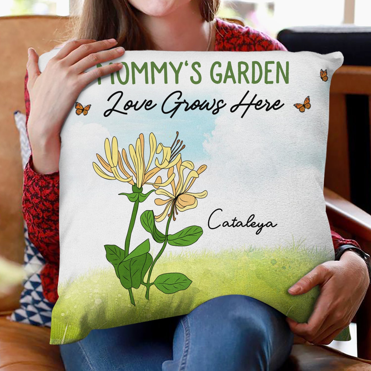 Mom Grandma Garden - Loving Gift For Grandmother, Mother - Personalized Pillow