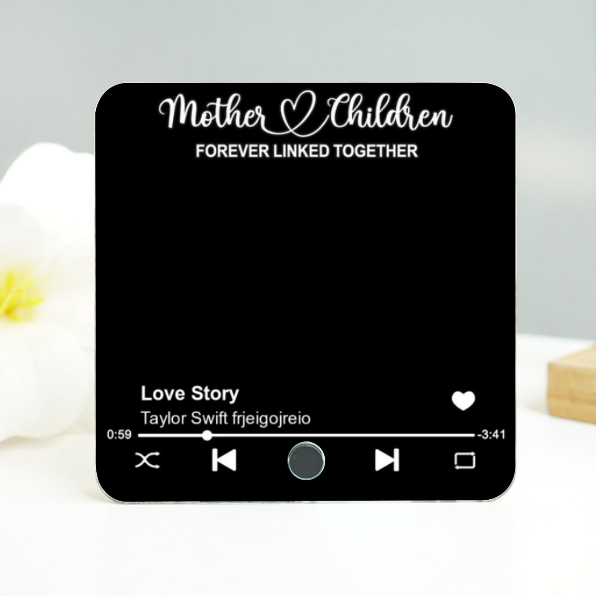 Mother & Daughters Sons Forever Linked Together Upload Photo Personalized Music Fridge Magnet, Heartfelt Mother's Day Gift , Birthday Gift For Mom