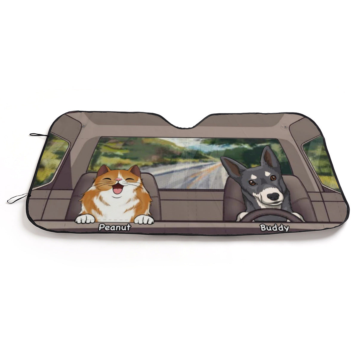 Personalized Dogs And Cats Auto Sunshade Gift For Pet Lovers Car Windshield Sunshades