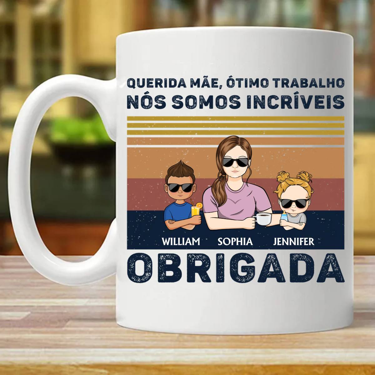 Querida Mãe Ótimo Trabalho Nós Somos Incríveis Obrigada Jovem - Presente De Mãe - Caneca personalizada