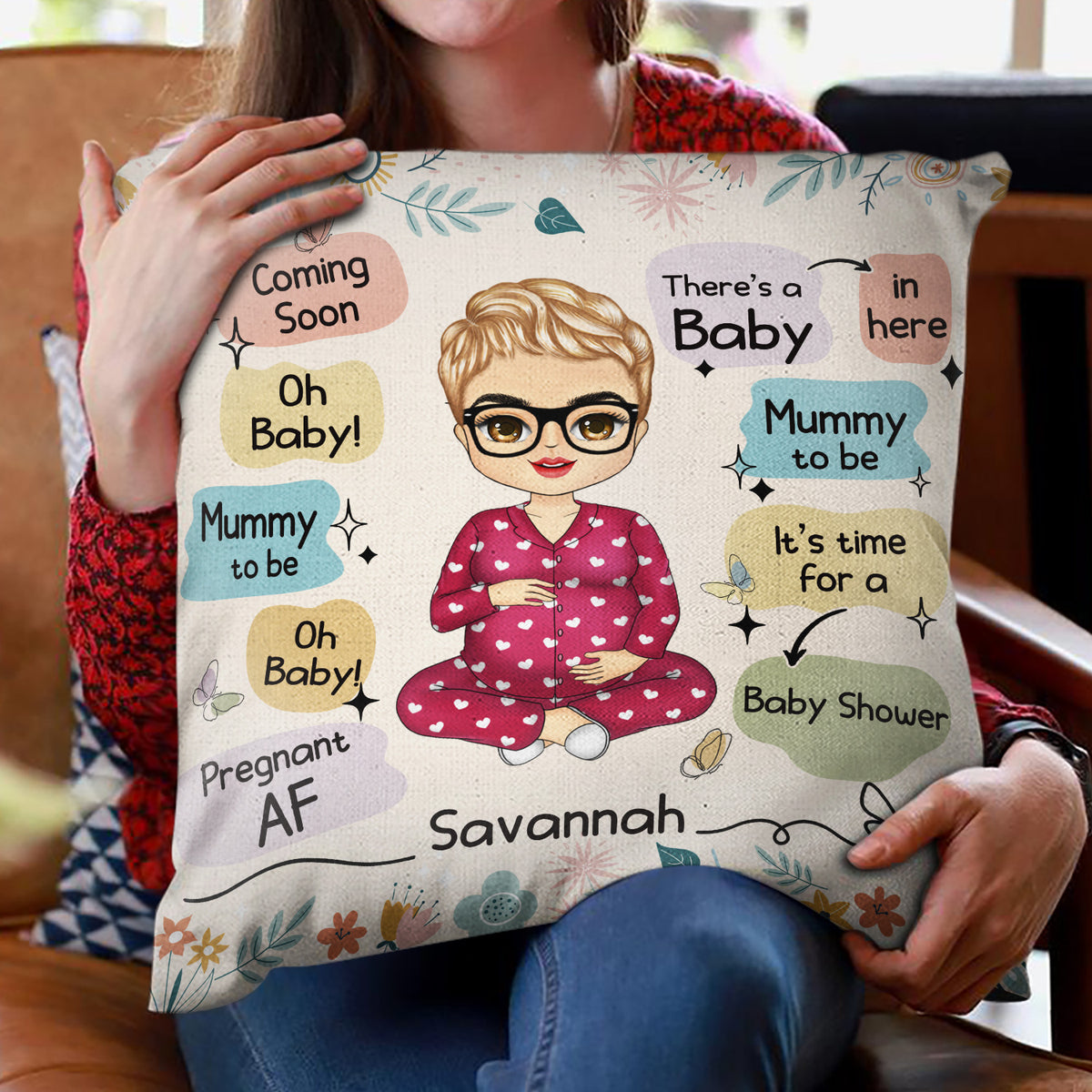 Pregnant Mom To Be - Pregnancy Gift For Mother - Personalized Pillow