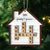 Family Crossword Puzzle Art Personalized House Shaped 2-Layer Wooden Ornament