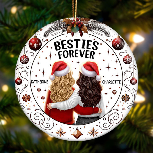 Personalized Besties Forever Ornament – Cheerful Holiday Warmth and Joy