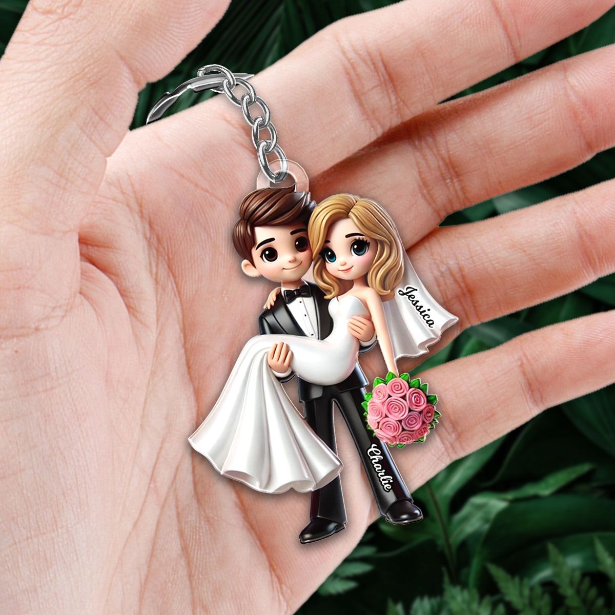 Personalized Mr Mrs Married Couple Personalized Acrylic Keychain, Gift for him, Gift for her