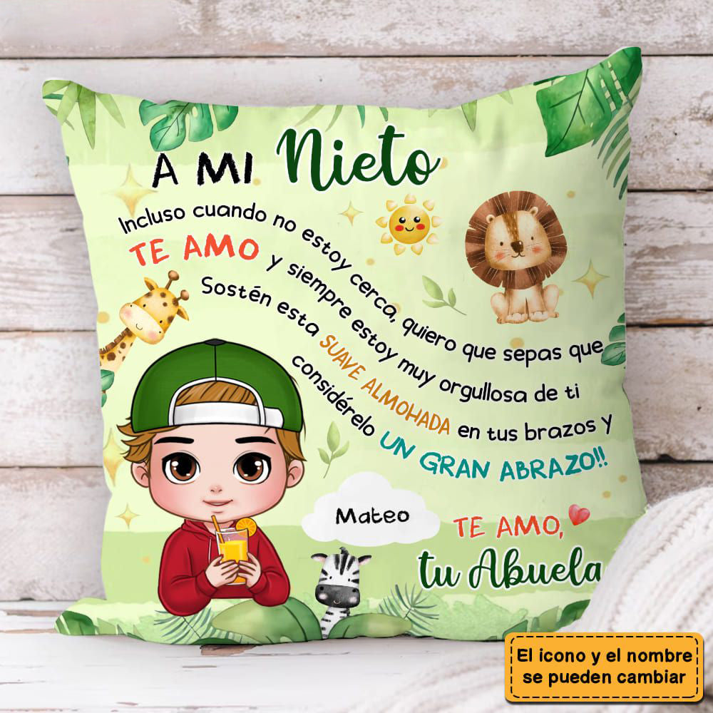 Personalized Granddaughter I Am Proud Of You Spanish Pillow