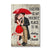 Elegant Couple Love With Umbrella Under Rain Personalized Vertical Poster