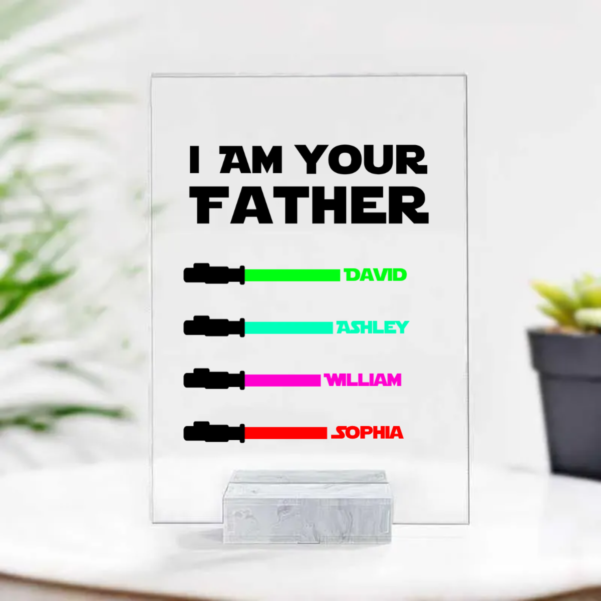 I Am Their Father, I Am Your Father - Birthday, Loving Gift For Father, Papa, Grandpa - Personalized Custom Acrylic Plaque