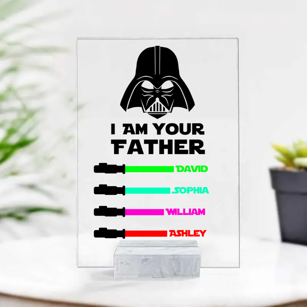 I Am Their Father, I Am Your Father - Birthday, Loving Gift For Father, Papa, Grandpa - Personalized Custom Acrylic Plaque