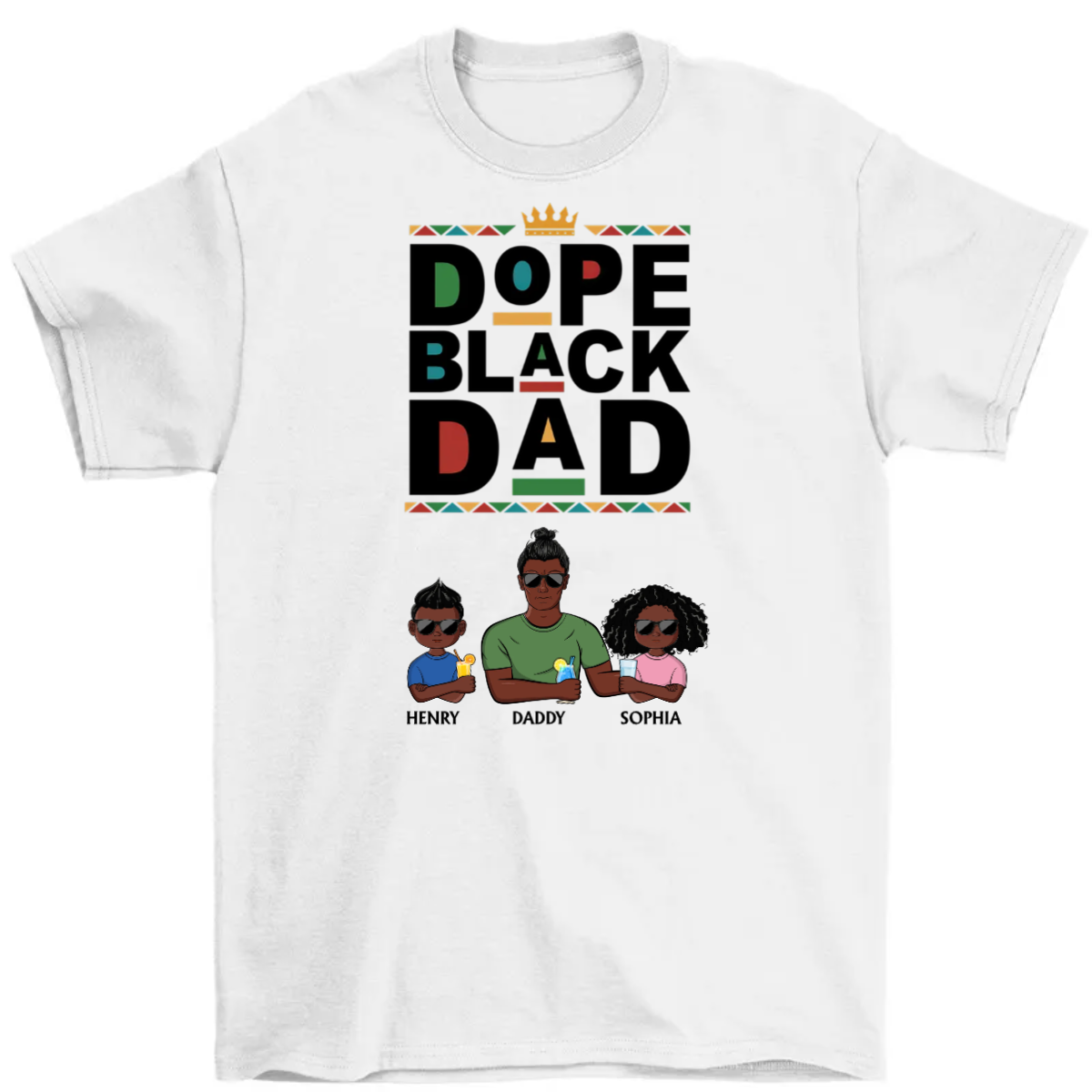 Dope Black Dad - Personalized Shirt