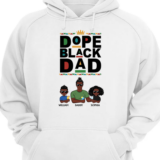 Dope Black Dad - Personalized Hoodie