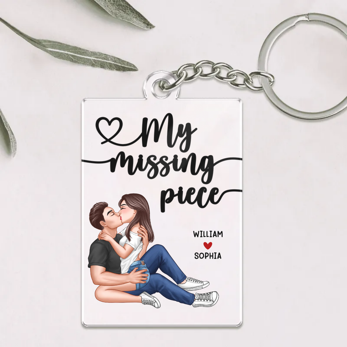 My Missing Piece Sexy Couple Kissing Personalized Acrylic Keychain ...