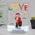LOVE Happy Christmas Doll Grandma Mom With Kid Personalized Acrylic Plaque
