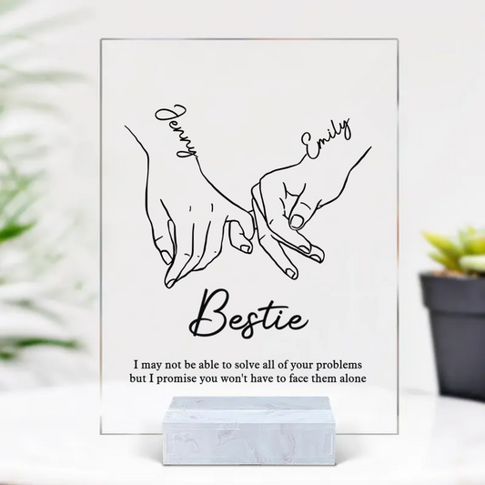 I'll Be There Pinky Promise - Personalized Custom  Acrylic Plaque