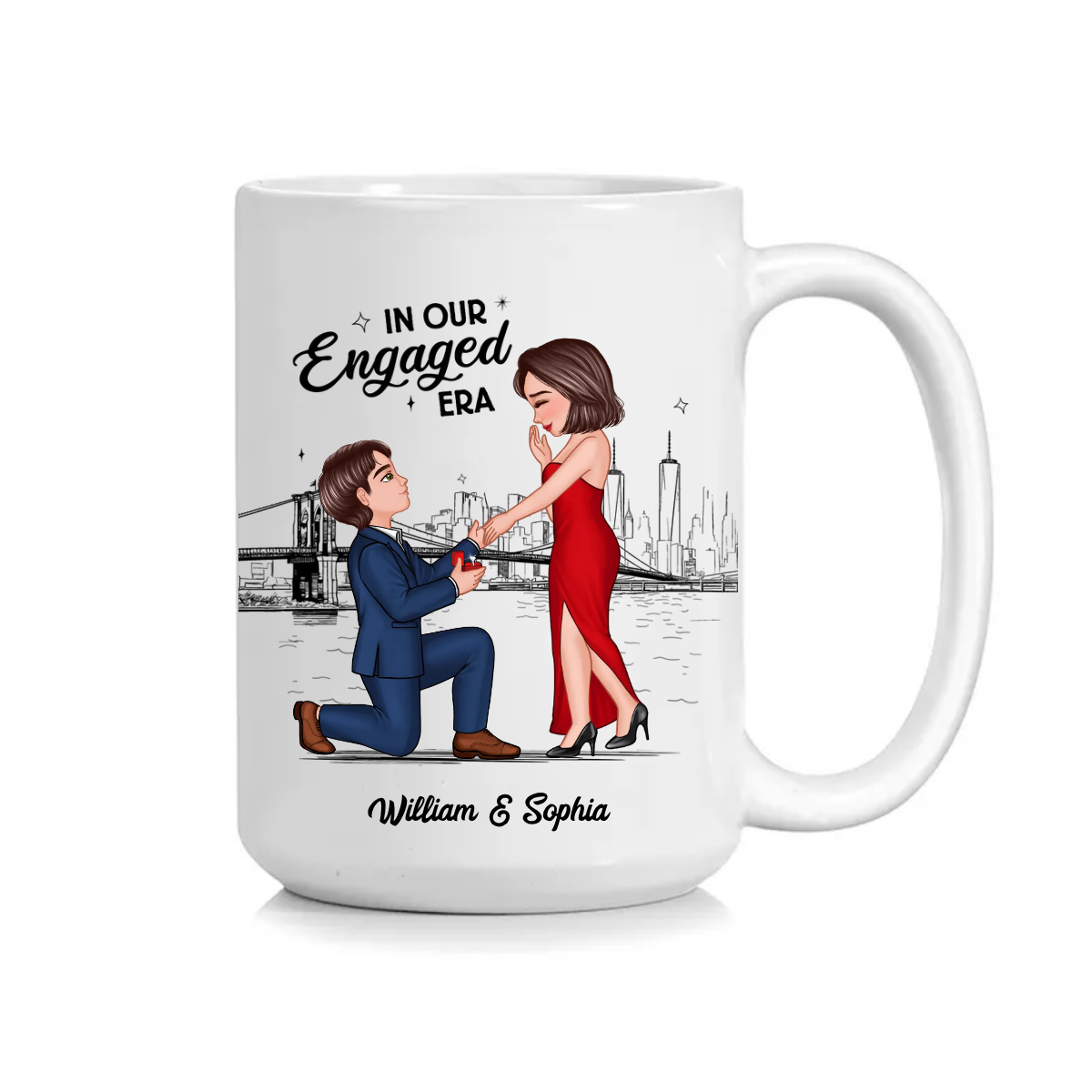 In Our Engaged Era Engagement Gift Personalized Mug