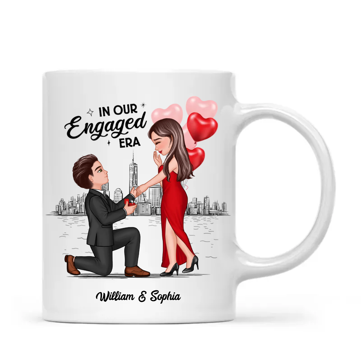 In Our Engaged Era Engagement Gift Personalized Mug