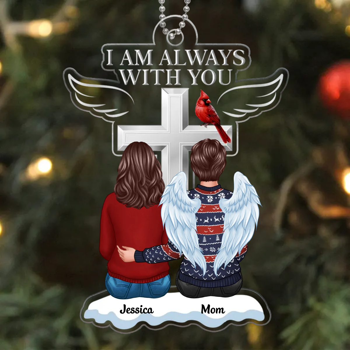 Always With You Memorial Keepsake Personalized Acrylic Ornament