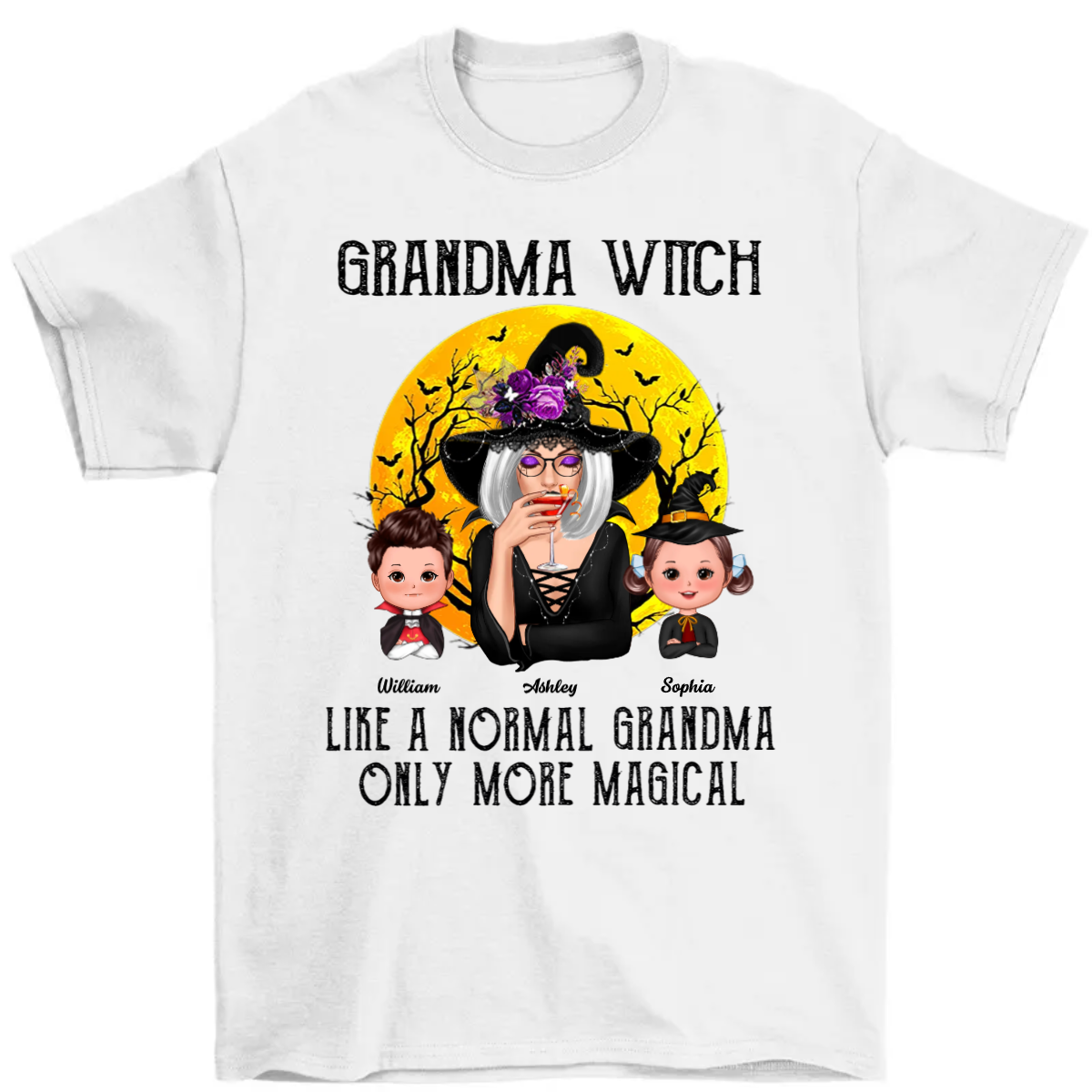 Grandma Witch Like Normal Grandma More Magical Halloween Personalized Shirt