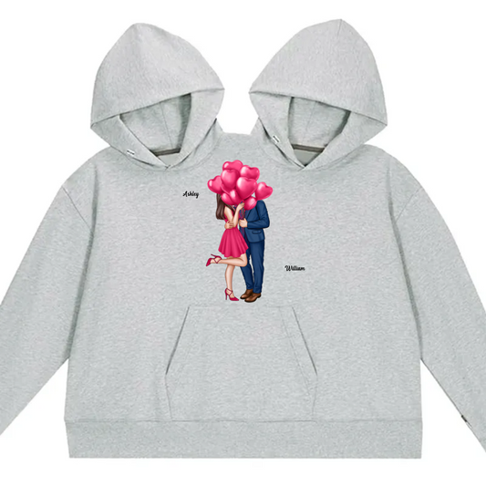 Elegant Couple Valentine‘s Gift Personalized one-piece Hoodie