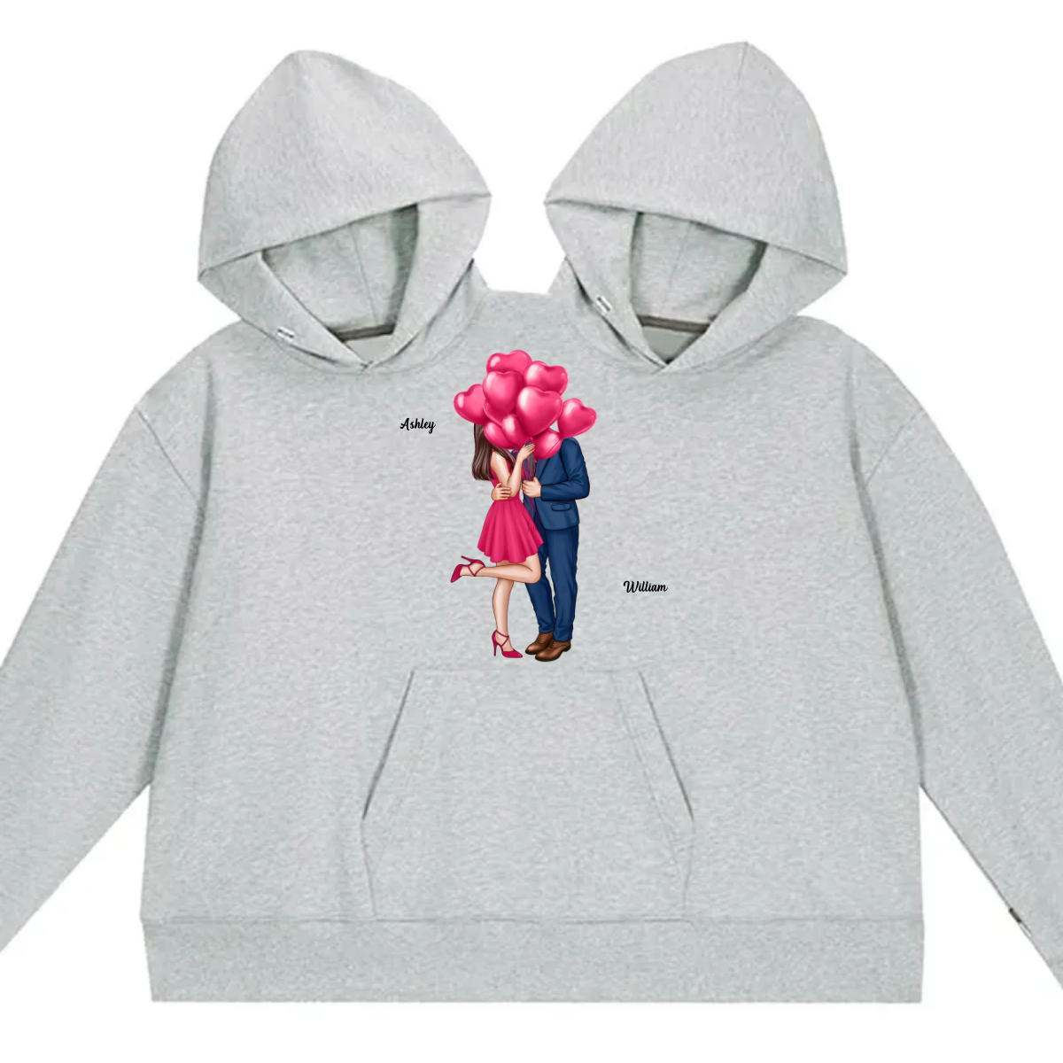 Elegant Couple Valentine‘s Gift Personalized one-piece Hoodie