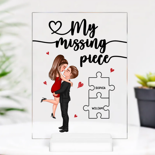 My Missing Piece Valentine‘s Day Gift For Her Gift For Him Personalized Rectangle Acrylic Plaque