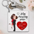 My Missing Piece Doll Couple Hugging Kissing Heart Piece Personalized Acrylic Keychain