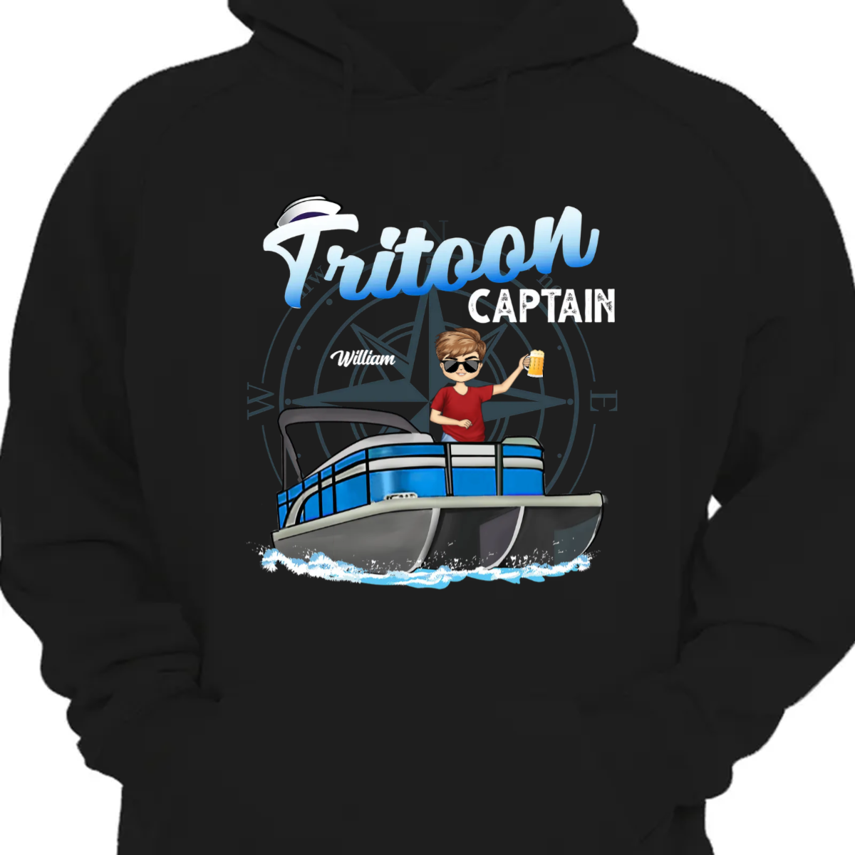 Boating Pontoon Captain - Birthday, Traveling, Cruising Gift For Pontooning Lovers, Travelers, Beach Lovers - Personalized Custom Hoodie