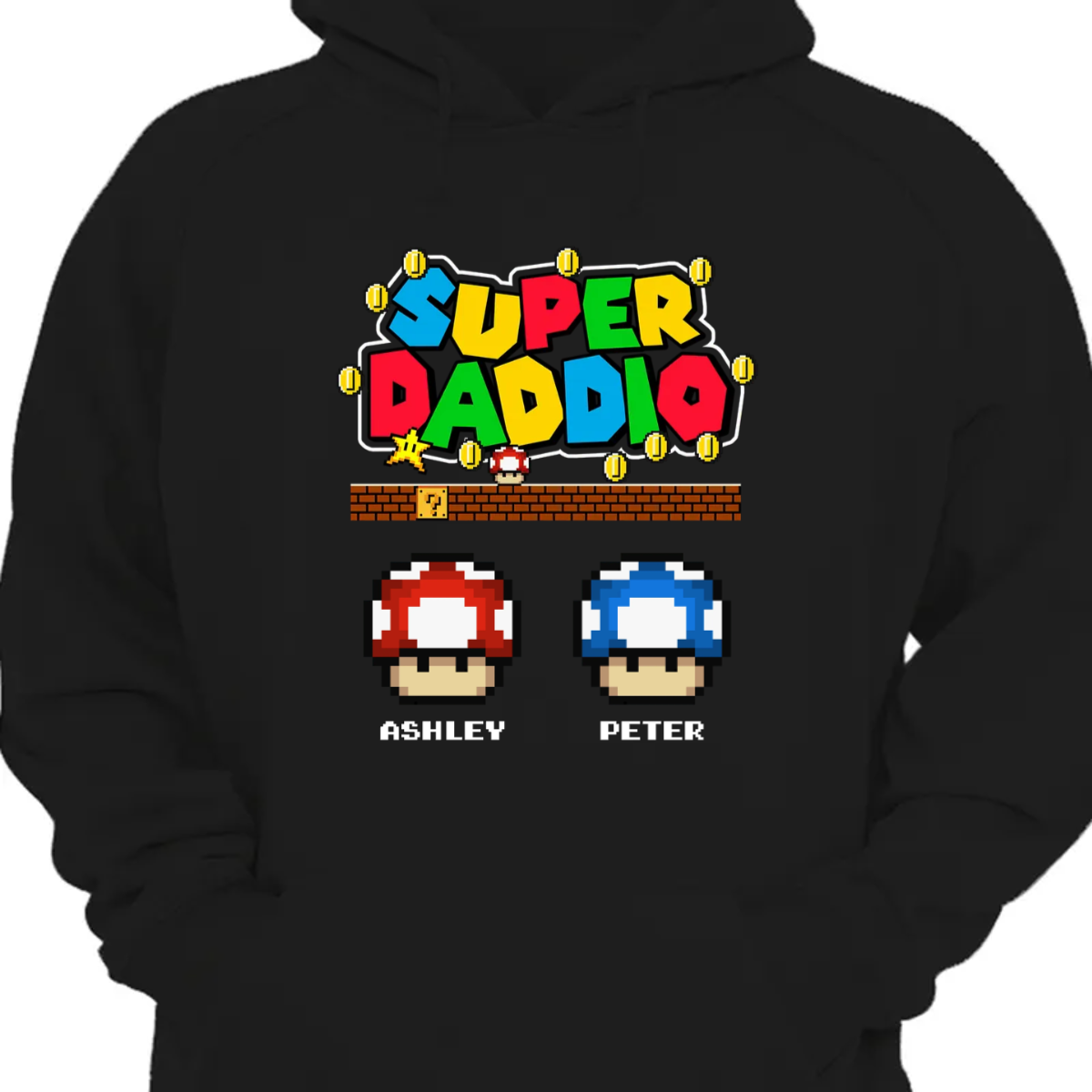 Super Daddio Mommio Personalized Hoodie