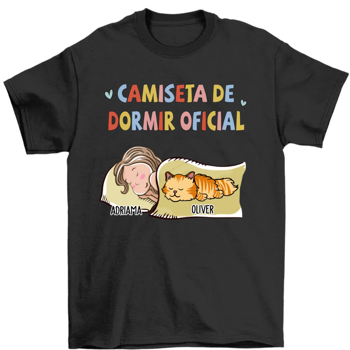 Camiseta de dormir oficial - Gift For Cat Lovers - Personalized Custom Unisex T-Shirt