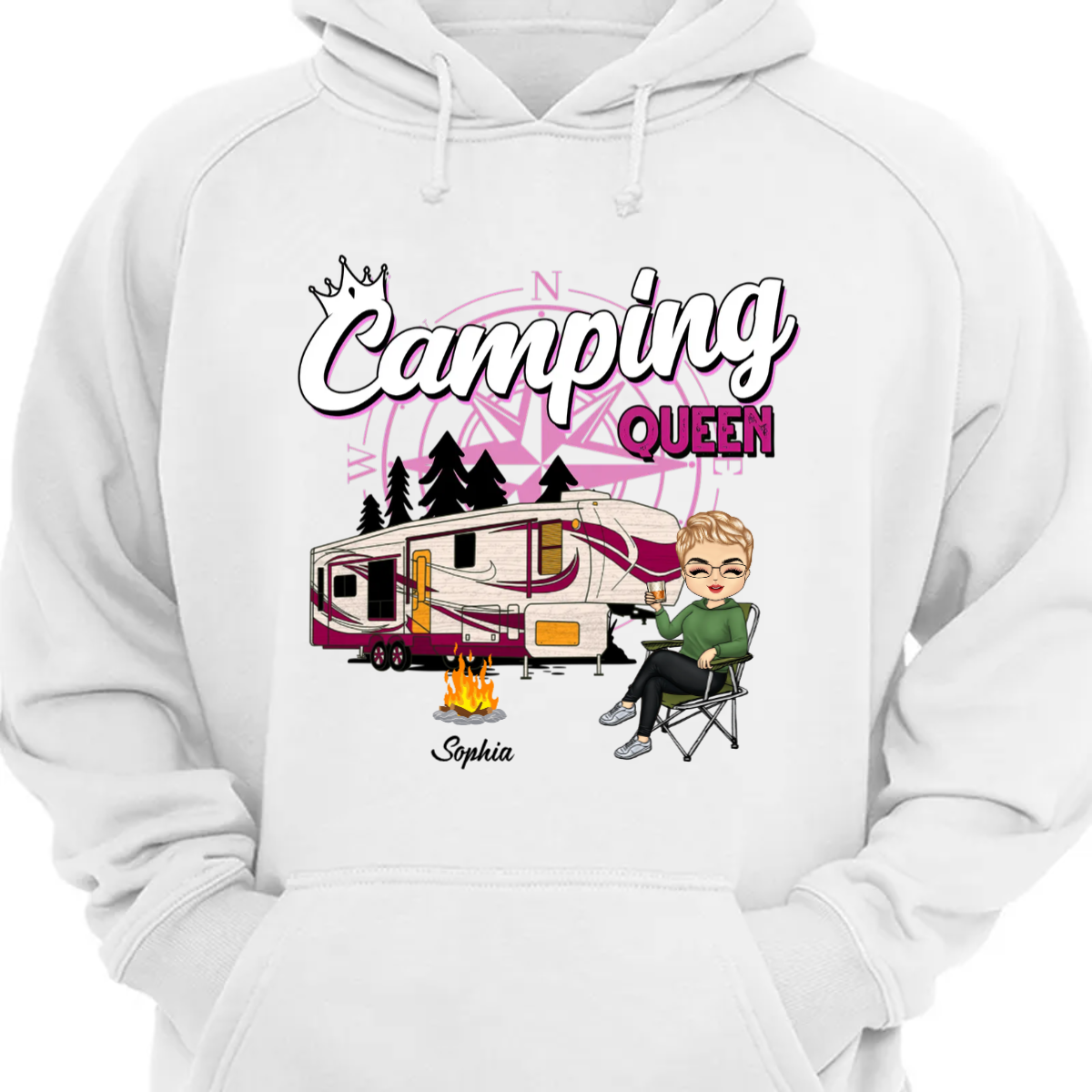 Camping Queen - Gift For Camping Lovers - Personalized Custom Hoodie