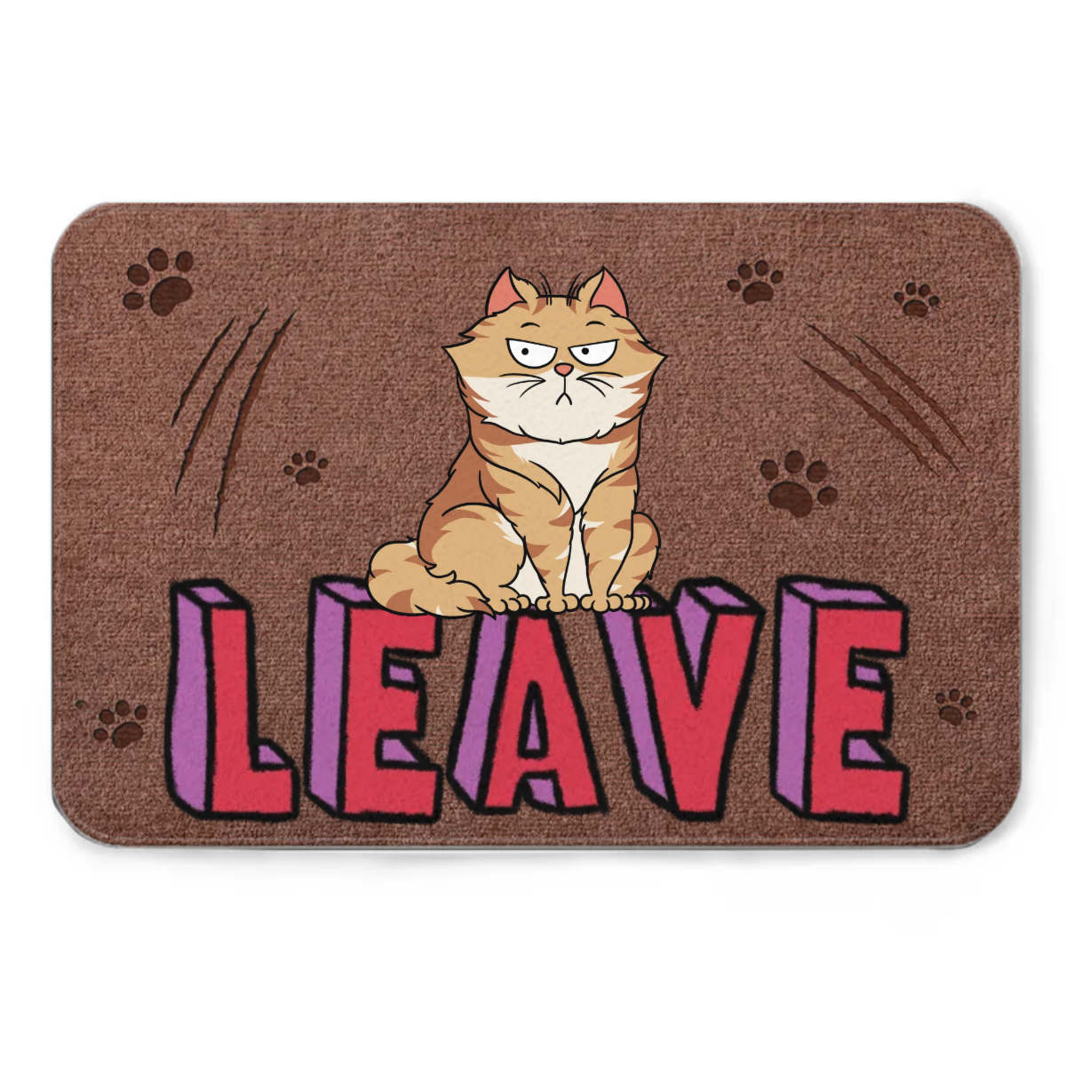 Leave Funny Cats - Home Decor Gift For Cat Lovers - Personalized Doormat
