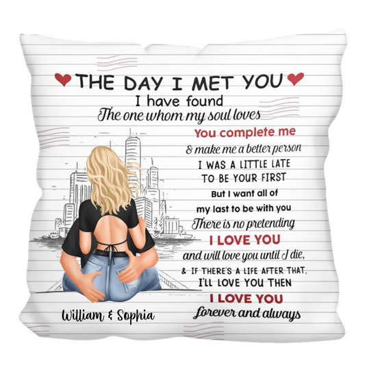 I Love You Forever And Always - Personalized Polyester Linen Pillow