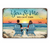 Back View Couple Sitting Beach Landscape You & Me We Got This Personalized Horizontal Metal Signs