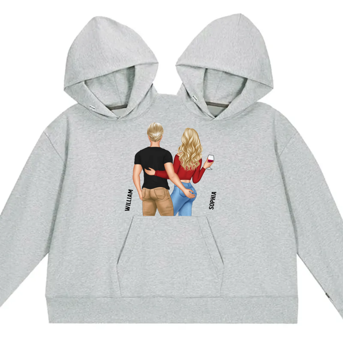 Custom two person hoodie YeCustom