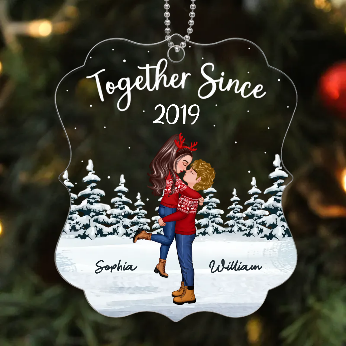 Together Since Couple Personalized Acrylic Ornament