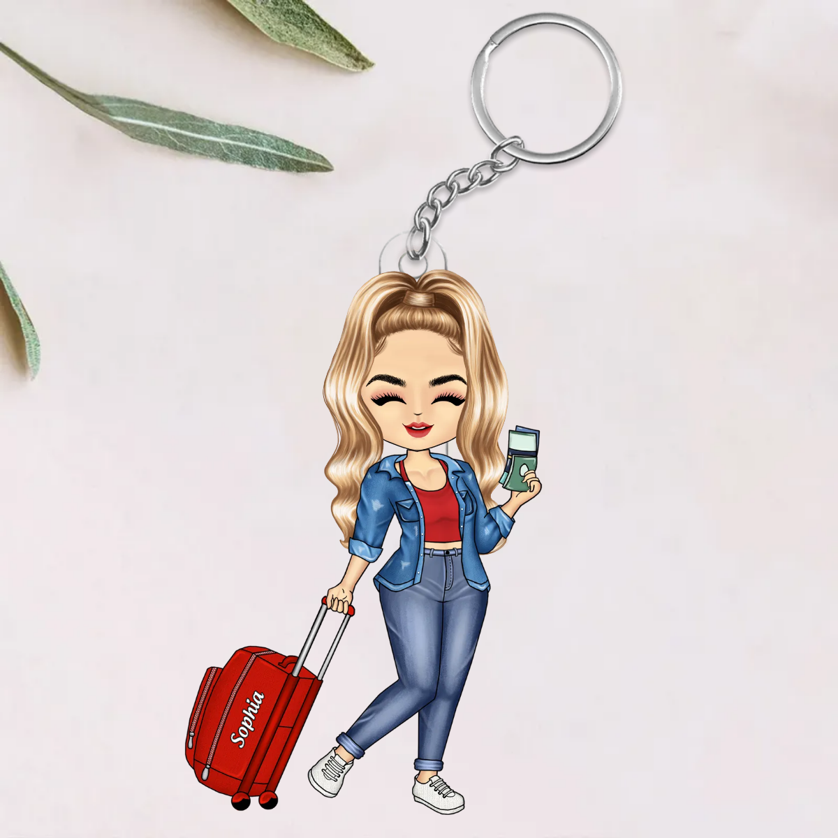 Gift For Traveling Lovers Personalized Acrylic Keychain