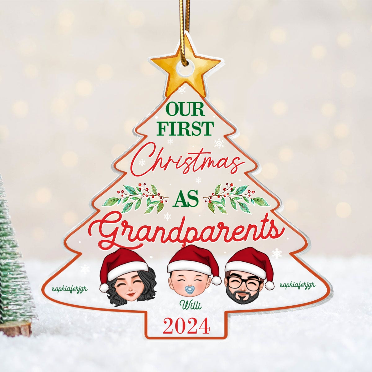 Our First Christmas As Grandparents Christmas Tree, Christmas Gift For New Grandparents