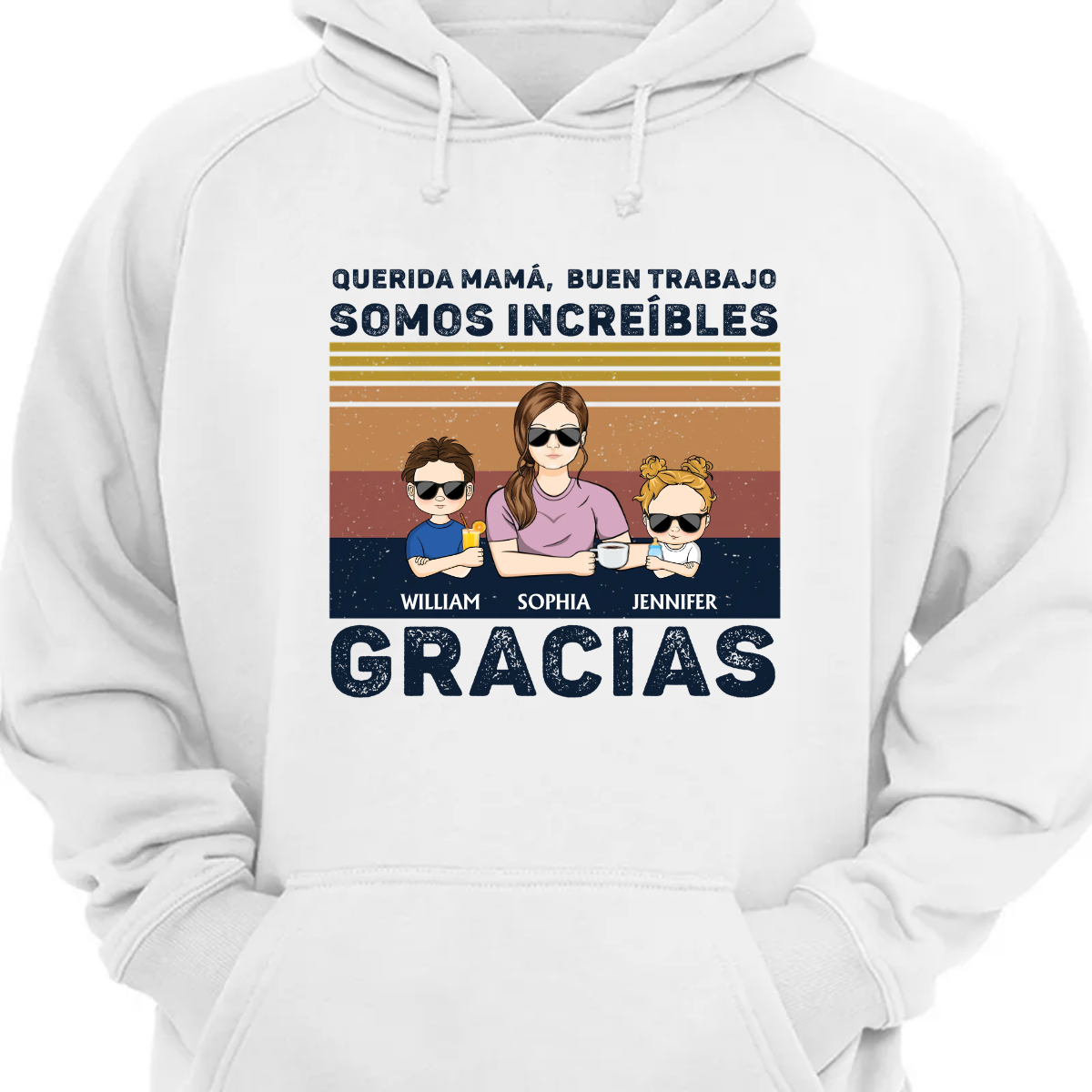 Querida Mamá Buen Trabajo Somos Increíbles Gracias Joven - Regalo Para Madre - Sudadera con capucha personalizada