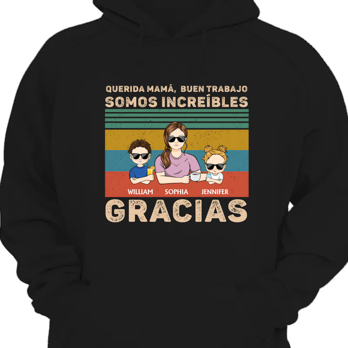 Querida Mamá Buen Trabajo Somos Increíbles Gracias Joven - Regalo Para Madre - Sudadera con capucha personalizada