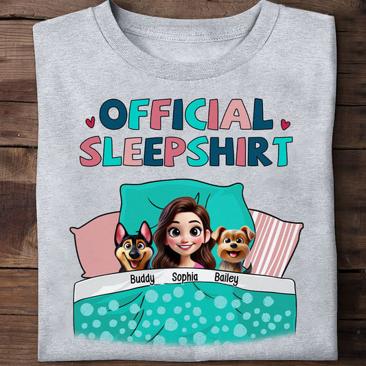 My Official Sleepshirt 3D Cute Dogs Personalized Shirt, Gift For Dog Mom