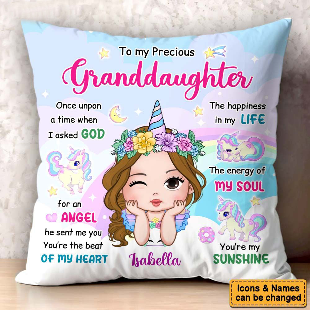 Personalized Gift For Granddaughter You Are My Sunshine Pillow