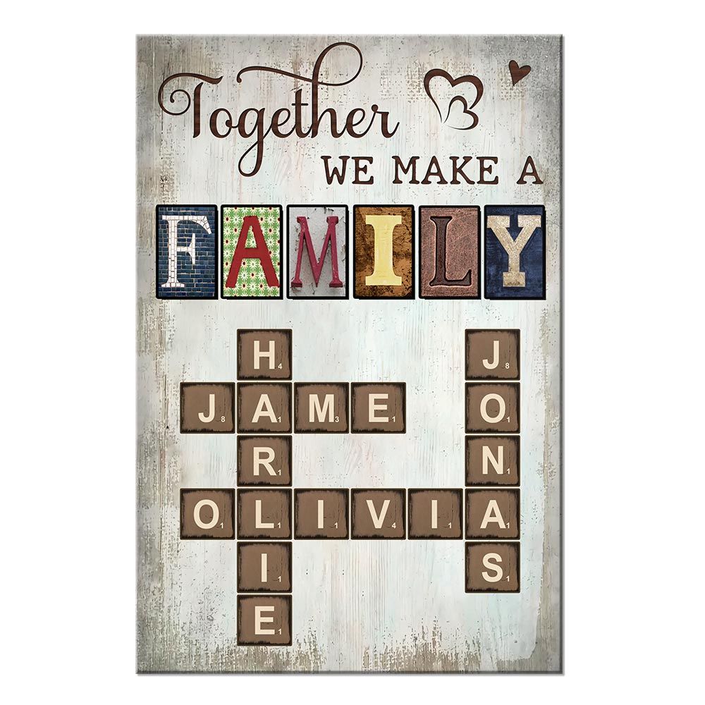 Personalized Family Crossword Art Poster