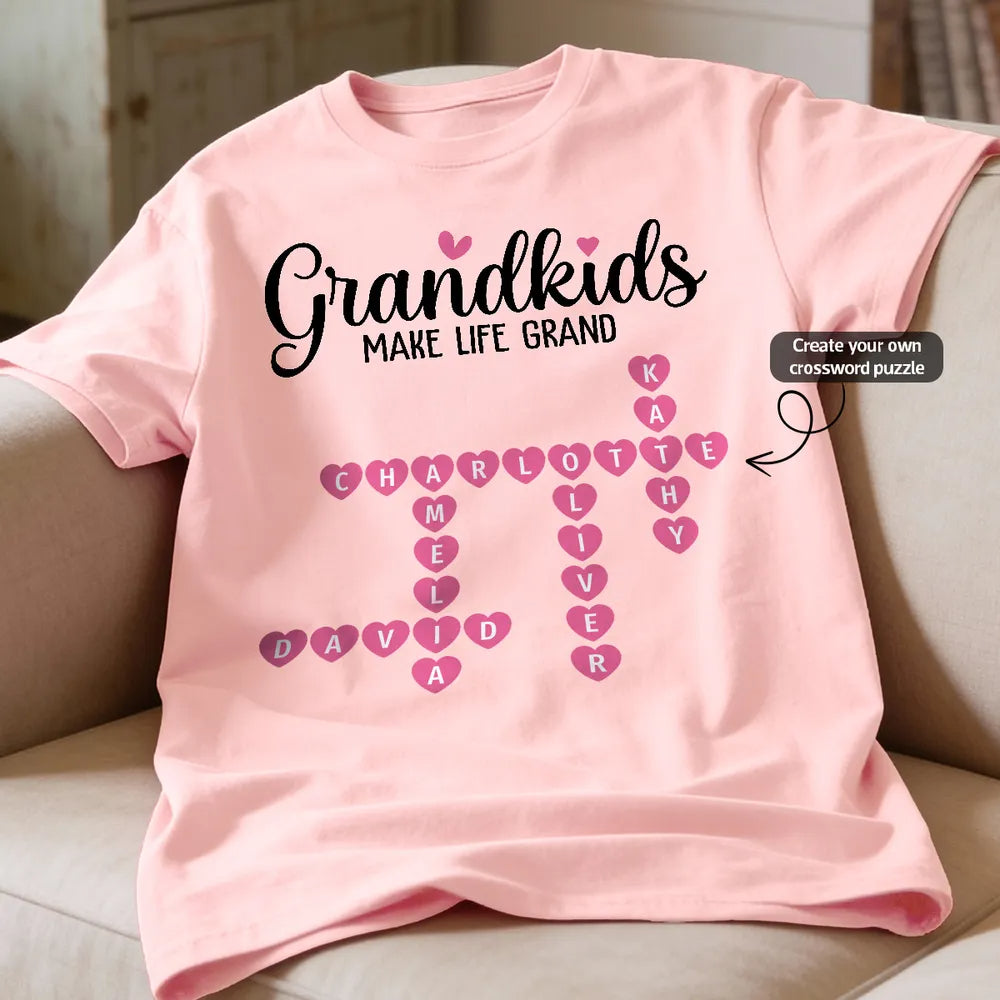 Favorite People Call Me Grandma Crossword Puzzle Art - Personalized Shirt - Mother's Day Gift For Grandma