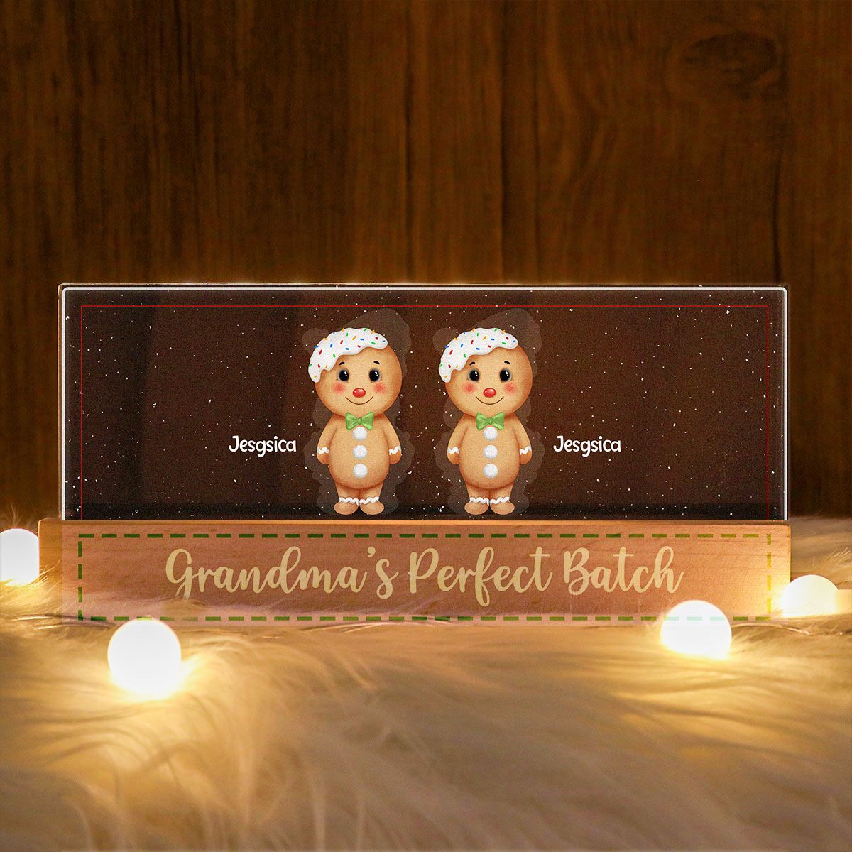 Grandma's Perfect Batch Acrylic LED Night Light, Personalized Christmas Gift For Grandmothers